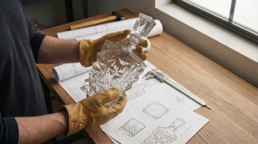 Glass decanter production at our Qingdao facility