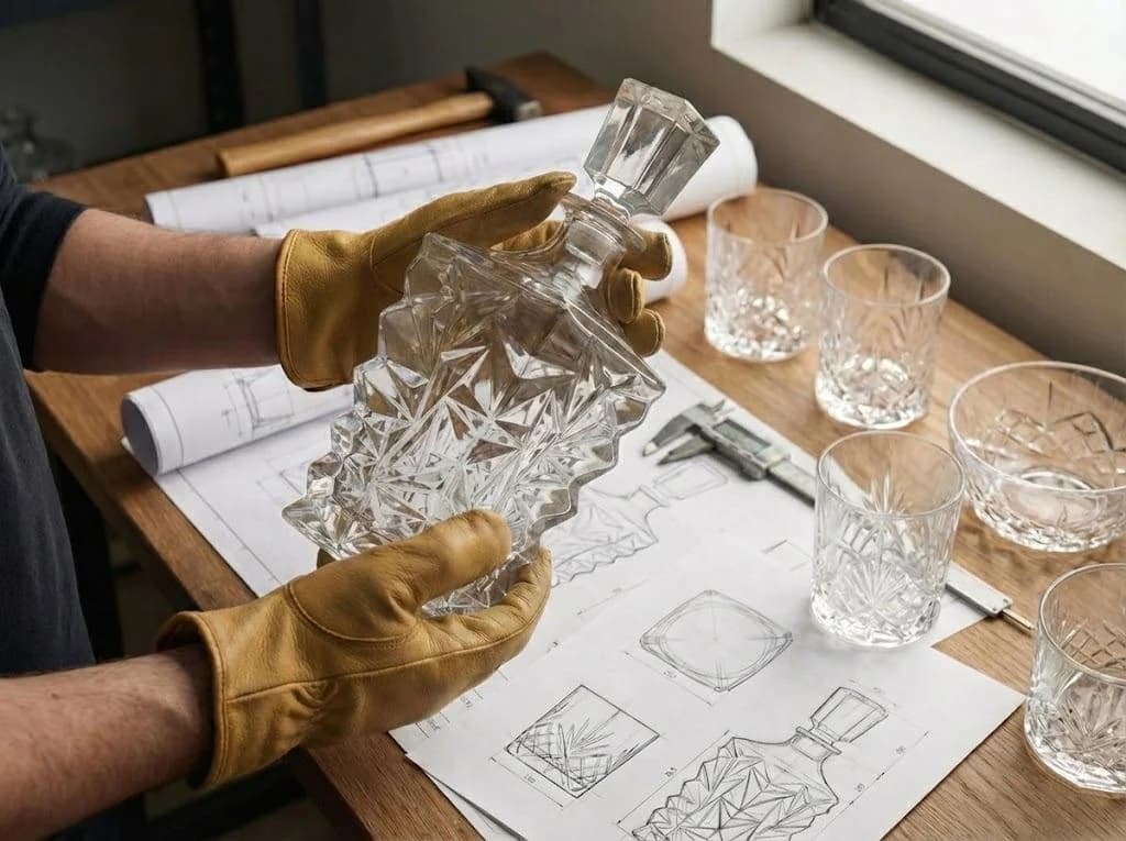 Wood-stemmed glassware production — quality inspection