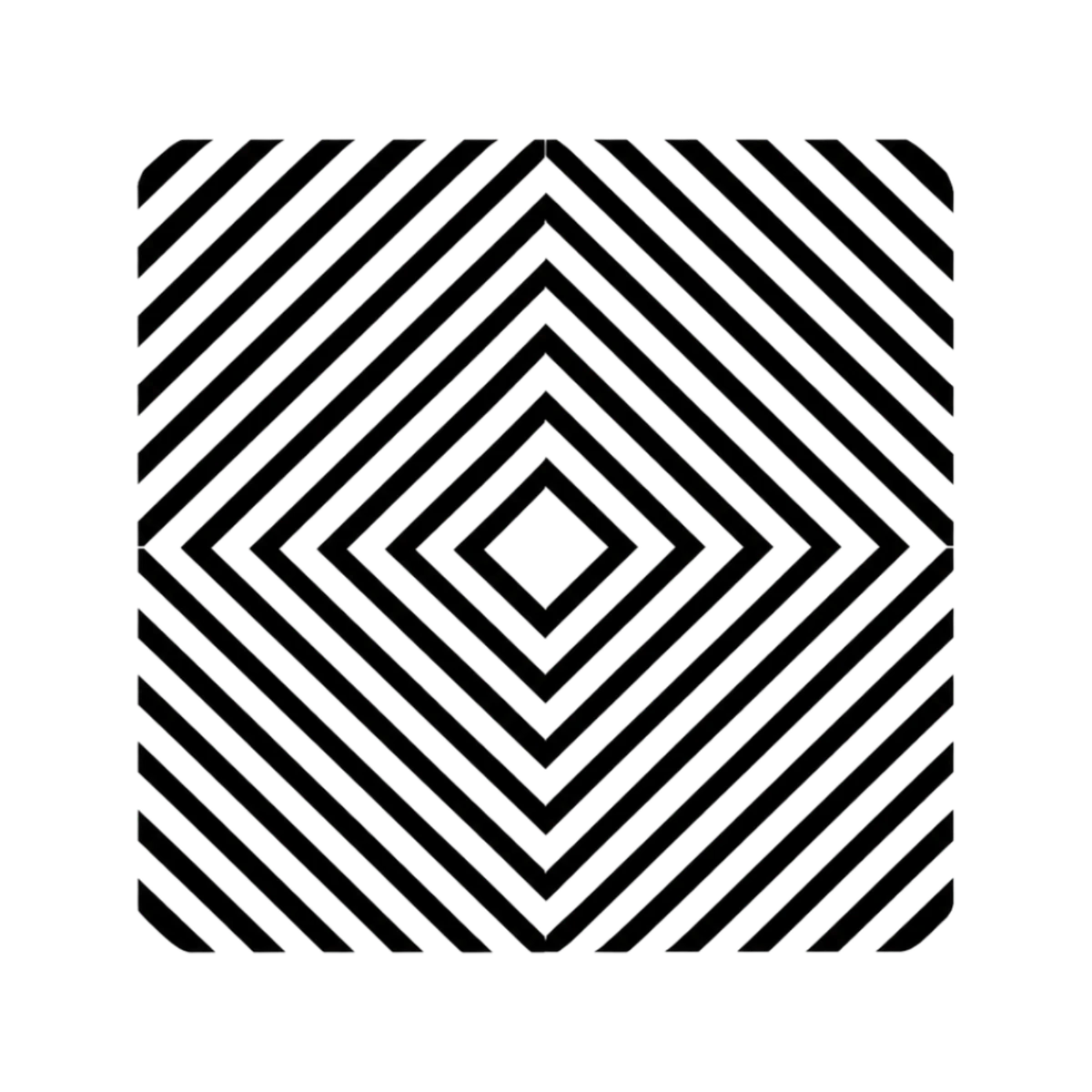 Ice Branding Stamp — nested diamond pattern Nested diamond pattern for an ice branding stamp plate