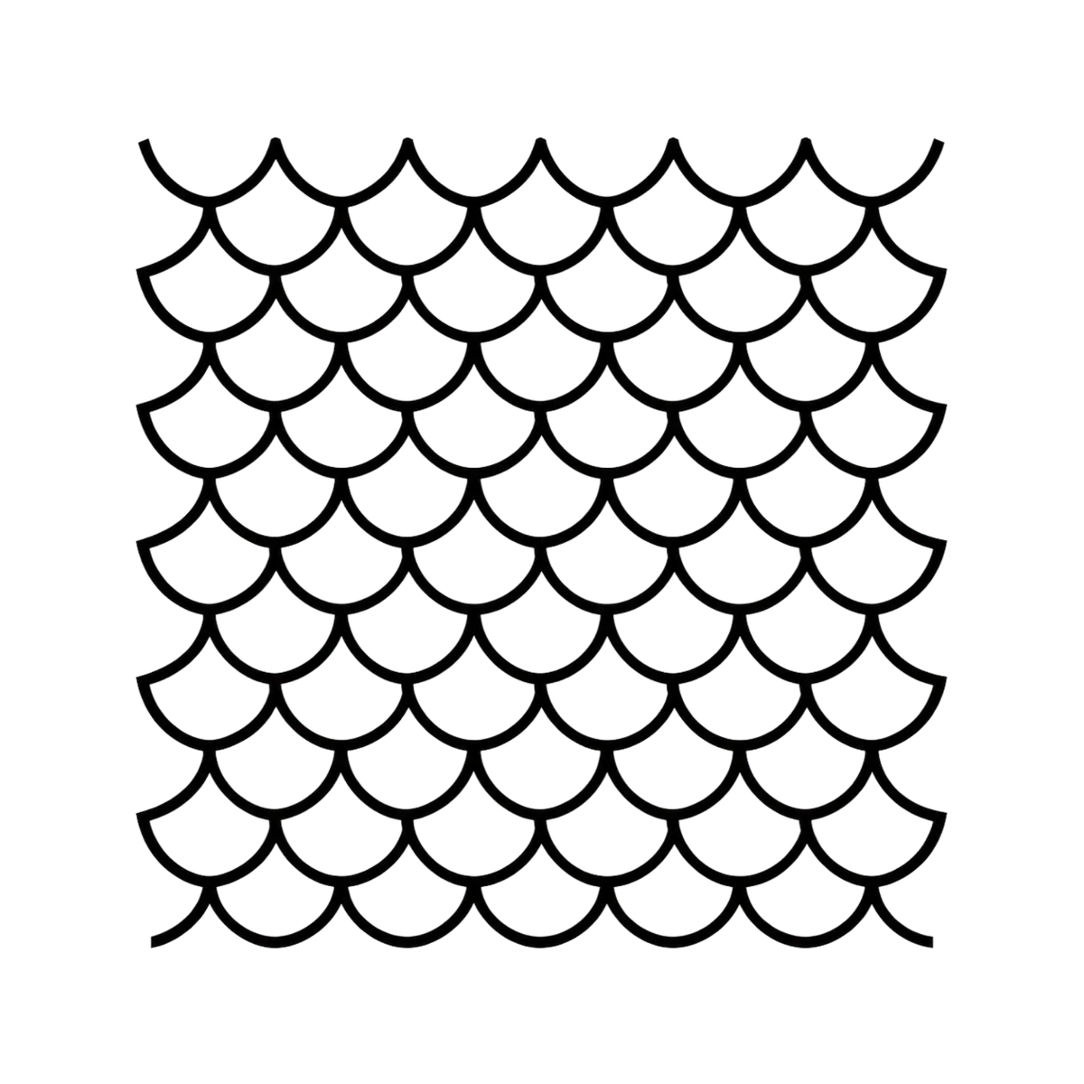 Ice Branding Stamp — scale pattern Overlapping scale pattern for an ice branding stamp plate