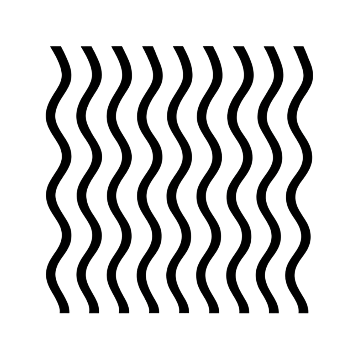 Ice Branding Stamp — wave pattern Vertical wave pattern for an ice branding stamp plate